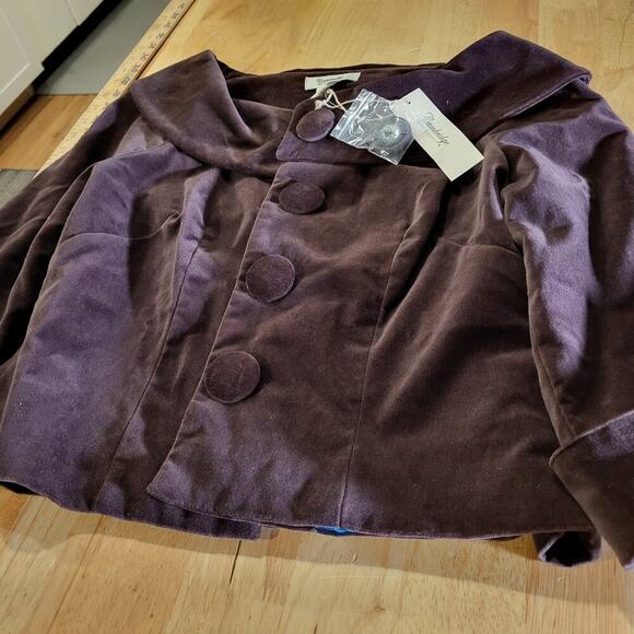 Cambridge Dry Goods Brown Velvet Blazer - Picture 2 of 12